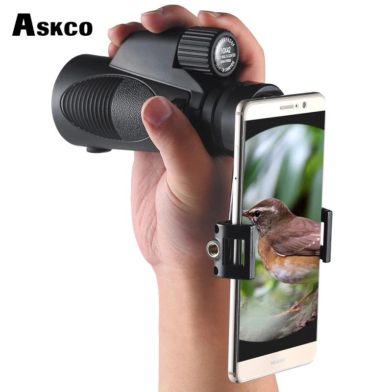 Монокулярный телескоп Bak4 Prism Optics уличный водонепроницаемый Монокуляр 10 х42 для