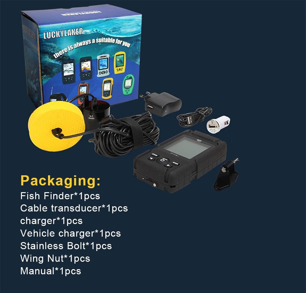 Эхолот-рыболокатор проводной гидролокатор 200 кГц/83 кГц двойная частота сонара 328