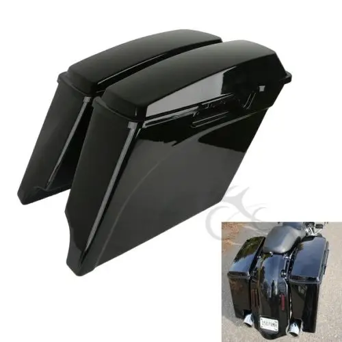 TCMT Vivid Black 5 &quotрастягивающиеся удлиненные жесткие седельные сумки для багажника