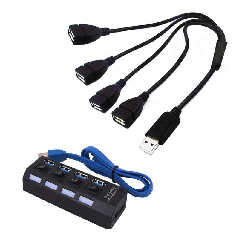 Высокое качество Multi порт USB Кабель адаптер 1 Мужской до 4 femal магазины небольшой