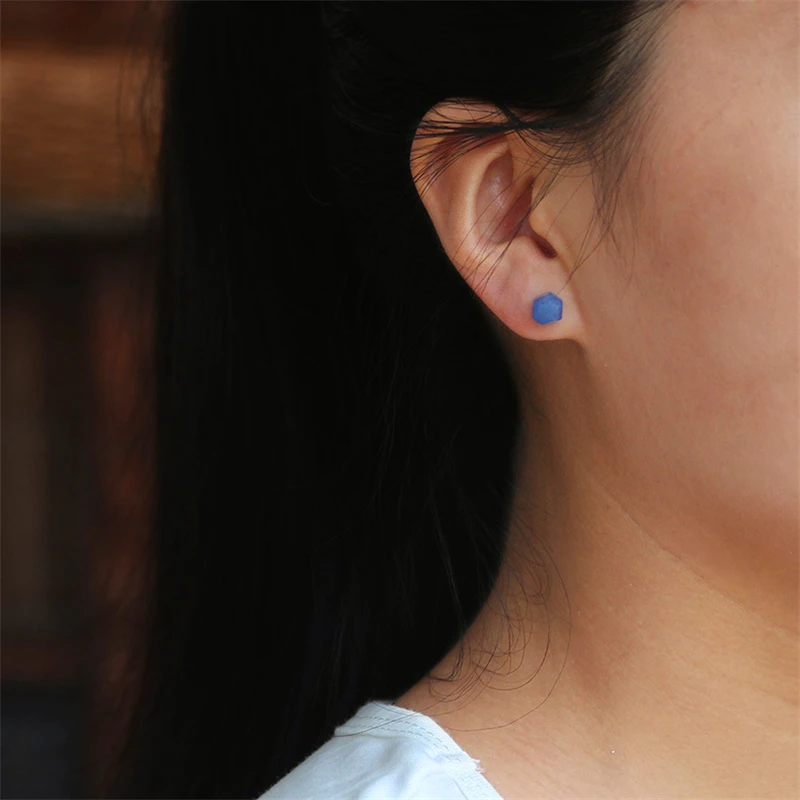 Женские винтажные серьги гвоздики Lotus Fun дизайнерские из настоящего серебра 925