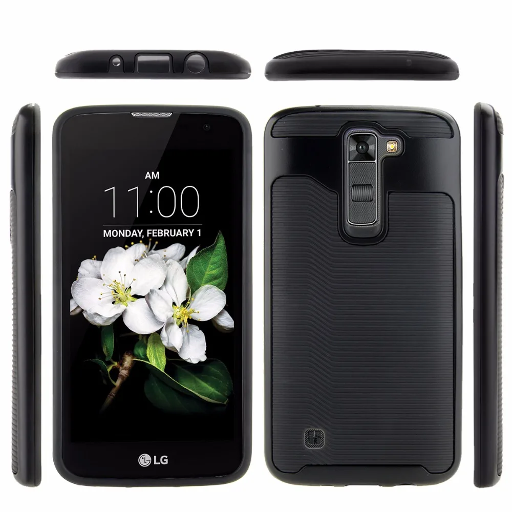 Для LG K7 M1 Дань 5 Случае Гибридный Броня Двухслойный ТПУ жесткий ПК Заднюю Обложку