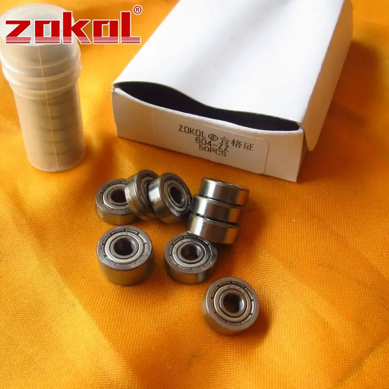 ZOKOL 604 ZZ подшипник 604ZZ 604zz миниатюрный радиальный шарикоподшипник 4*12*4 мм|bearing