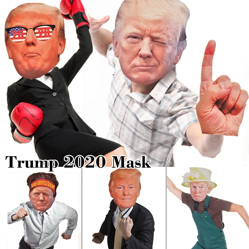 Новое поступление Забавный Трамп косплей с маской для лица картонные маски на Хэллоуин Карнавальный костюм нарядный подарок для мужчин