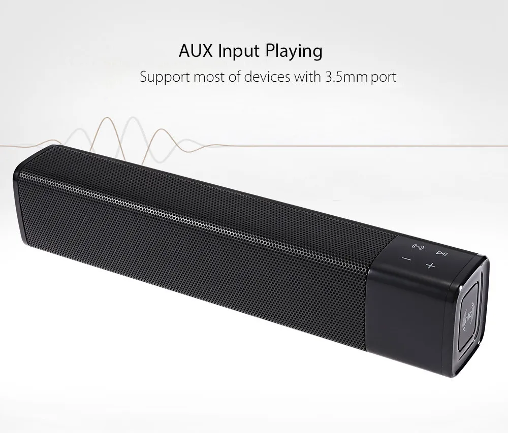 JKR KR-1000 Bluetooth динамик 20 Вт супер бас стерео беспроводной портативный громкий динамик AUX TF Карта звуковая панель для ТВ смартфон ПК
