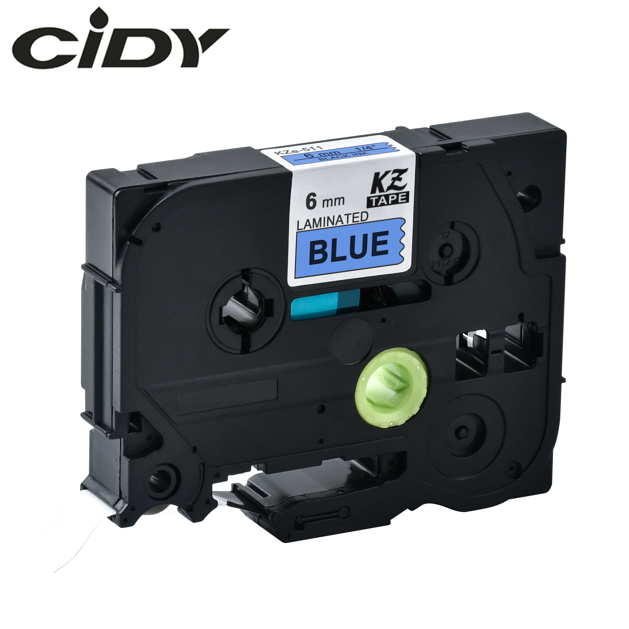 Лента для этикеток CIDY Tze 511 Tz511 черный на голубом ламинированный совместимый P touch 6