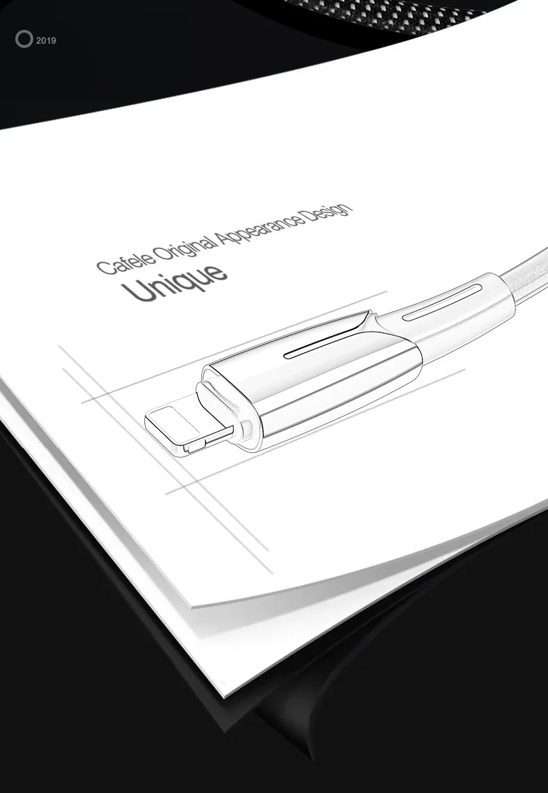 Cafele 2.4A Быстрая зарядка USB кабель для iPhone 11 Pro Max Xr X XS Max автоматическое отключение светодиодный светильник кабель для iPhone XSMAX IOS 12 10