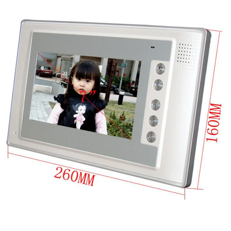 SYSD 7 Inch Monitor Wired Video Door phone Intercom for Home IR Camera Kit Apartment Security Free Shipping enlarge