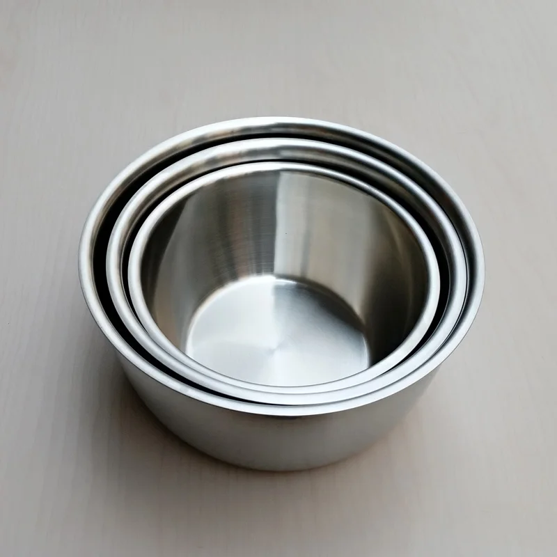 304 Stainless Steel Sanding Mixing Bowls with Scale Egg Beating Pan Salad Bowl Kitchen Tools for Baking Mixer | Дом и сад