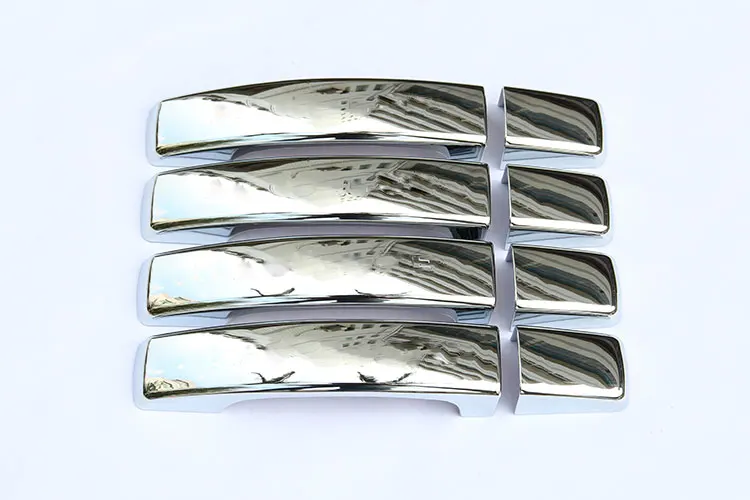 Bright Silver 8 шт. наружные дверные ручки для Land Rover Discovery 4 10-16 LR4 Range Rover Sport 08-13 автомобильные аксессуары для freelander 2 10-15 - Color: Bright Silver
