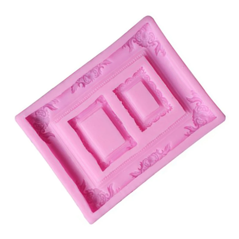 Фоторамка силиконовая форма пищевая для украшения тортов мастикой помадки