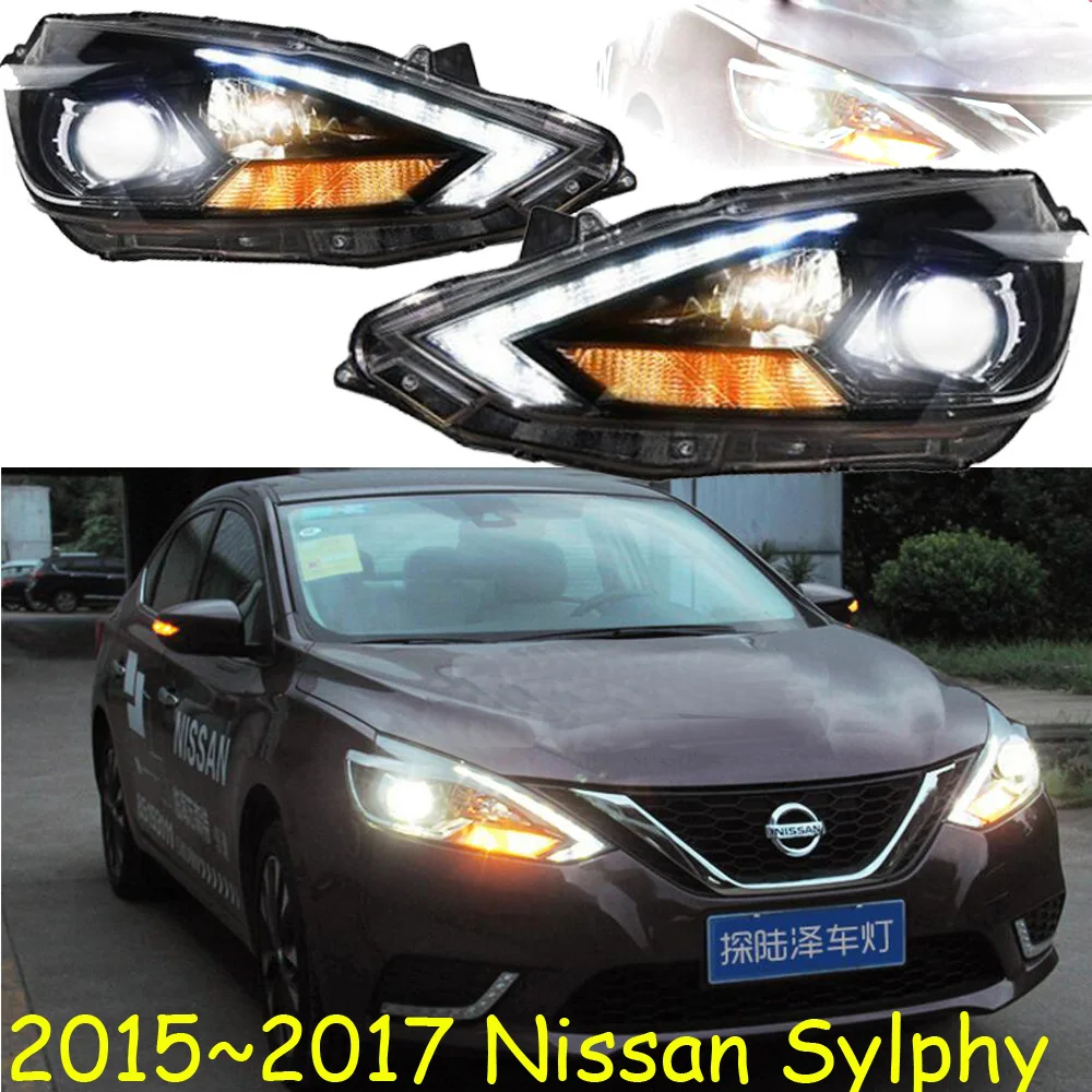 Автомобилей головной светильник для Sylphy sentra X-Trail s 2016 2017 2018 год светодиодный DRL бег