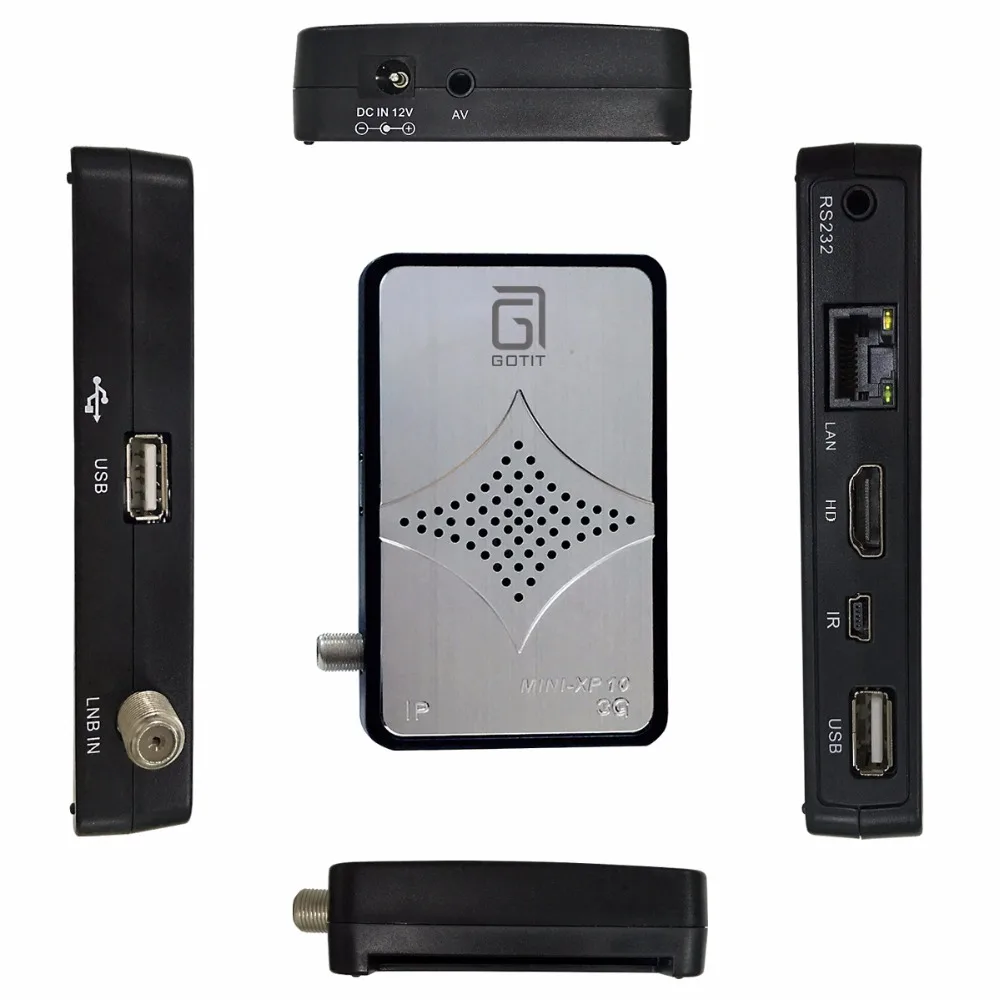 GOTiT XP10 мини DVB S2 спутниковый IPTV Receptor met 1 Jaar Europa CCcam Sunplus1506A 2/8G чипсет PVR мульти CAs