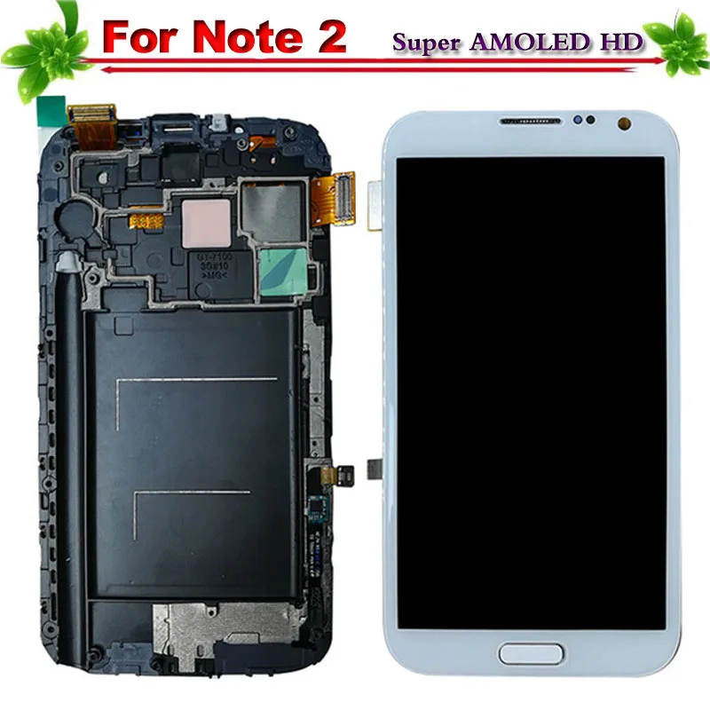Протестировано для samsung Galaxy Note 2 ЖК-дисплей Дисплей N7105 Сенсорный экран планшета