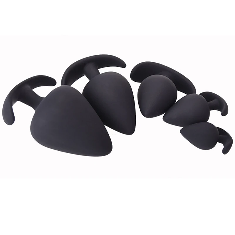 IGRARK 100% Silicone Butt Plugs Adult Games Big Size Anal Sex Toys Anus Stimulation Prostate Massager Black Unisex Analplug |