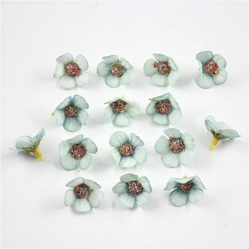 Light purple 2 см многоцветная Маргарита Флорес cabezas мини seda flores artificiales para guirnalda Скрапбукинг hogar boda украшение - Цвет: Light purple