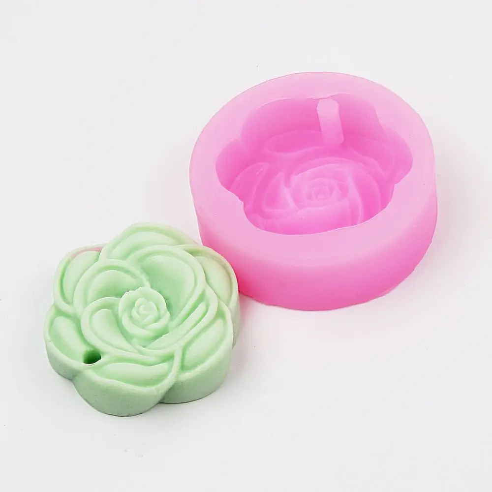

Rose Flower 2D Mold Silicone Mousse Cake Decoration Sugar Mould Chocolate Mold Handmade Soap Molds Aroma Stone Moulds PRZY 001