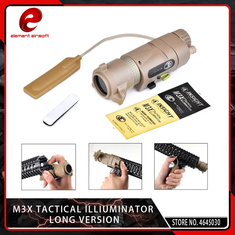 Element Airsoft M3X светильник L 3 Воин системы длинные Ver на замену фильтра IR осветитель