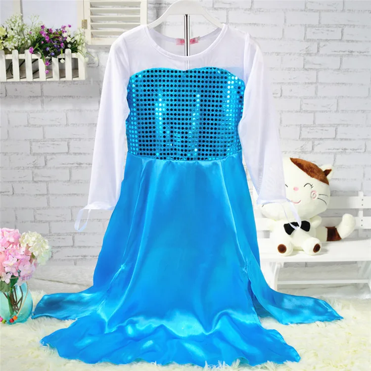 6.99 / pcs новорожденных девочек платье эльза анна ну вечеринку дети одеваются