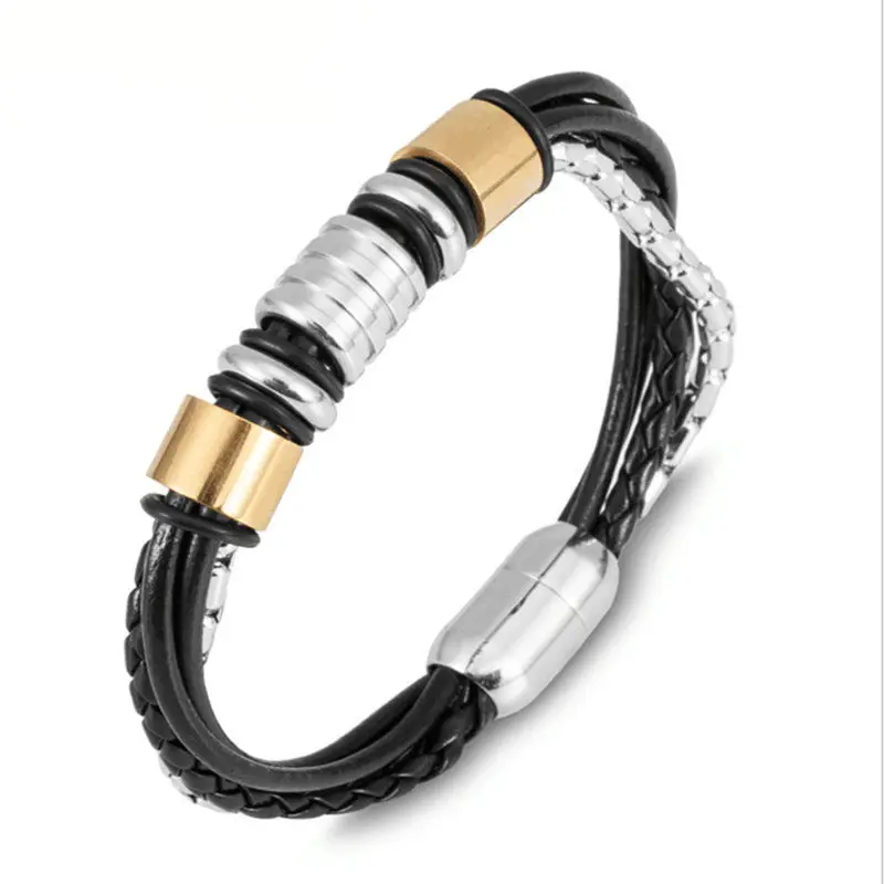 2018 Модные мужские ювелирные изделия Многослойные Кожаные Браслеты из овечьей