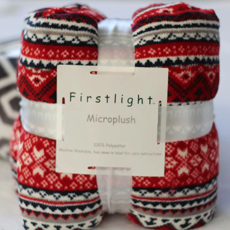 Firstlight маленькое трикотажное Фланелевое Флисовое одеяло в клетку 2 слоя Манта