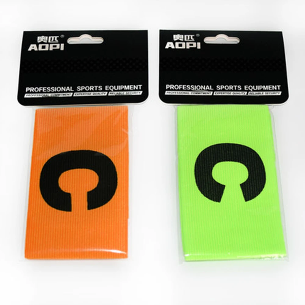 AOPI 1set=2pcsBreathable Nylon Football Soccer Flexible Sport Elastic Captain Armband Elbow Exercise Health Care Aanvoerdersband | Спорт и