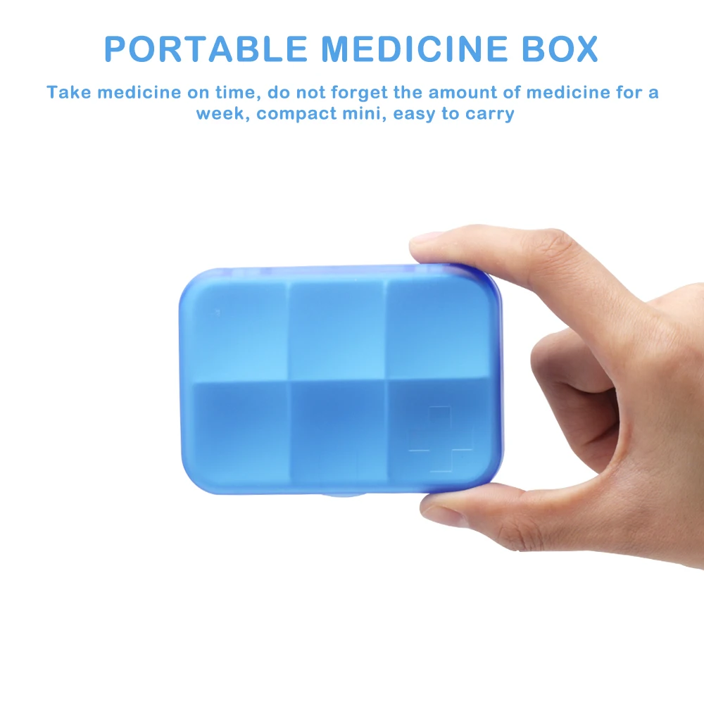 Портативный дорожный органайзер для таблеток на 7 дней небольшой контейнер 6
