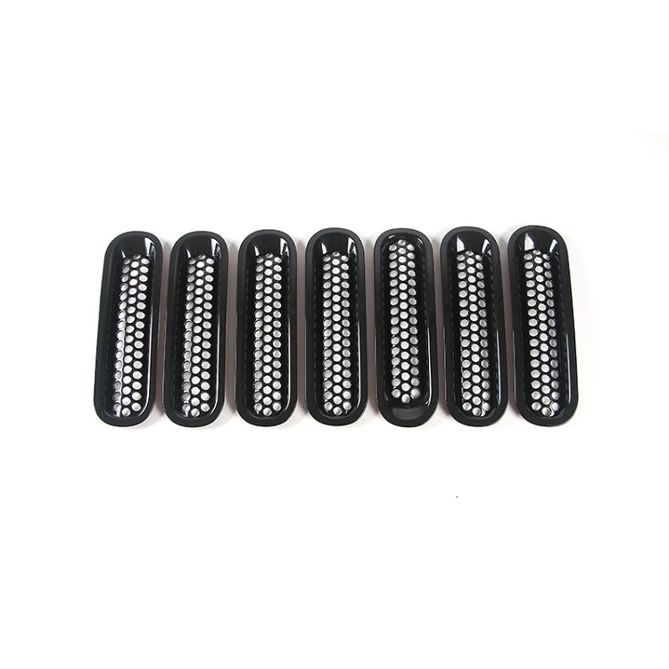 black without hole MOPAI гоночные грили для Jeep Wrangler JK 2007+ Автомобильная передняя вставка сотовая решетка крышка украшение для Jeep Wrangler аксессуары - Цвет: black without hole