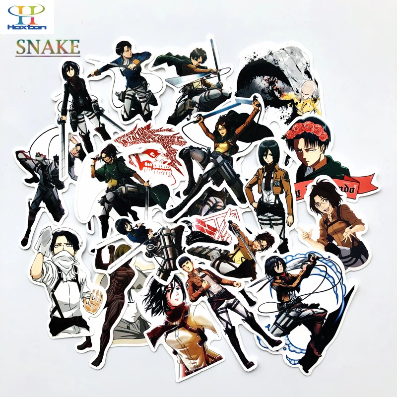 21 шт./лот атака на Титанов граффити наклейки японского аниме для багажа ноутбук