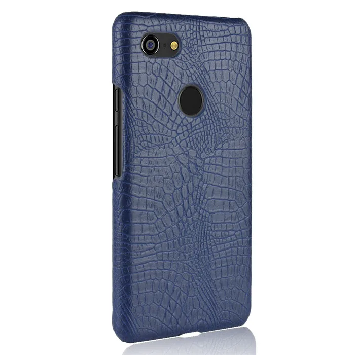 Чехол для Google Pixel 3A 4 5 XL Жесткий из искусственной кожи с узором под кожу крокодила