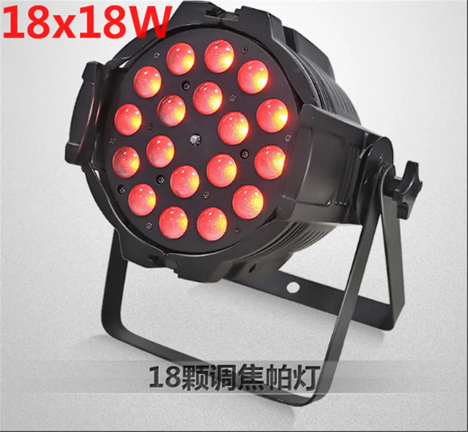 4 unids/lote 18x18 Вт zoom par luz dmx luces dj 64 uv 6in1 rgbwa led del partido de disco|dj disco|luz dmxled |
