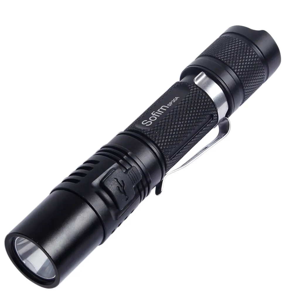 Sofirn SP30A мощный светодиодный фонарик Перезаряжаемый USB 18650 Cree XPL 1000LM фонарь 6