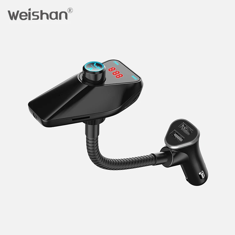 Weishan Новинка 2018 fm передатчик Aux модулятор Bluetooth Handsfree автомобильный комплект аудио