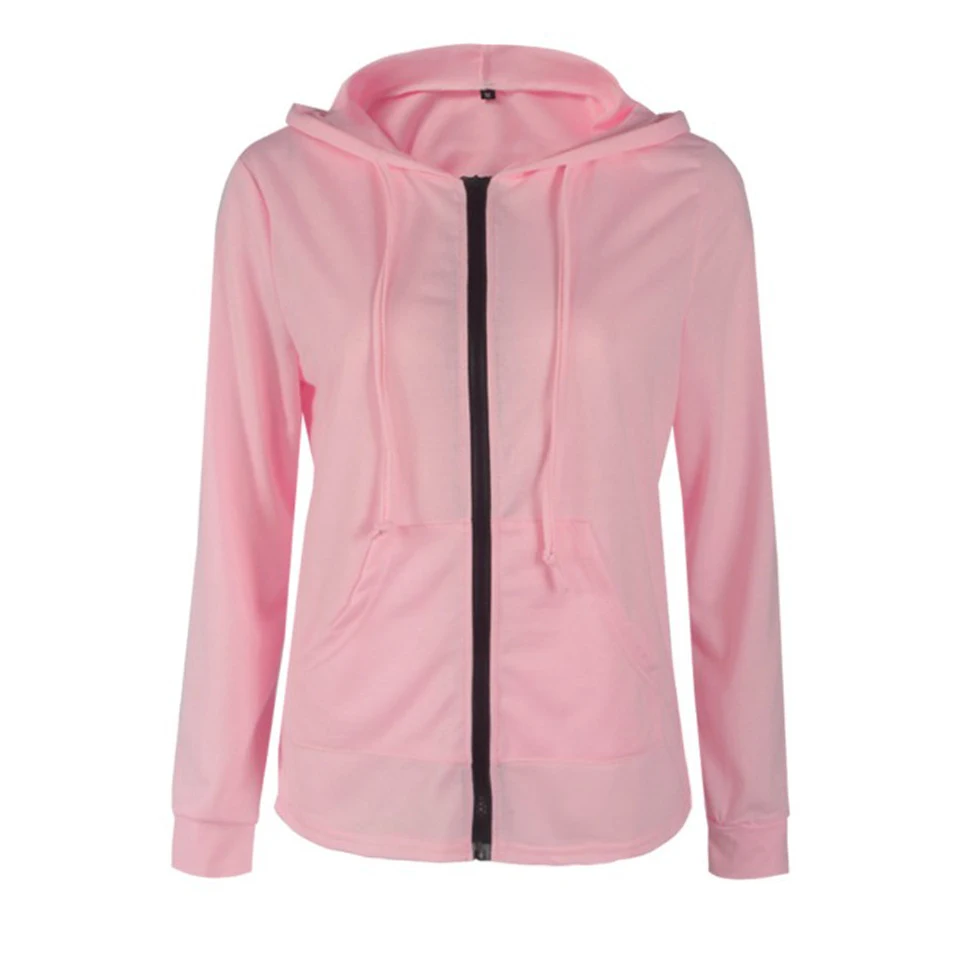 Женская толстовка на молнии Розовая Толстовка С Карманами-кенгуру и завязками 2021