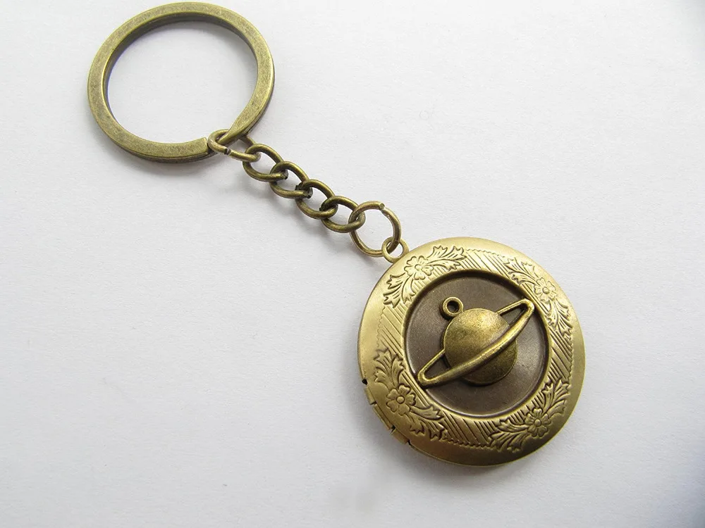 2 шт. оптовая продажа ~ Бронзовый Сатурн медальон брелок ювелирные изделия