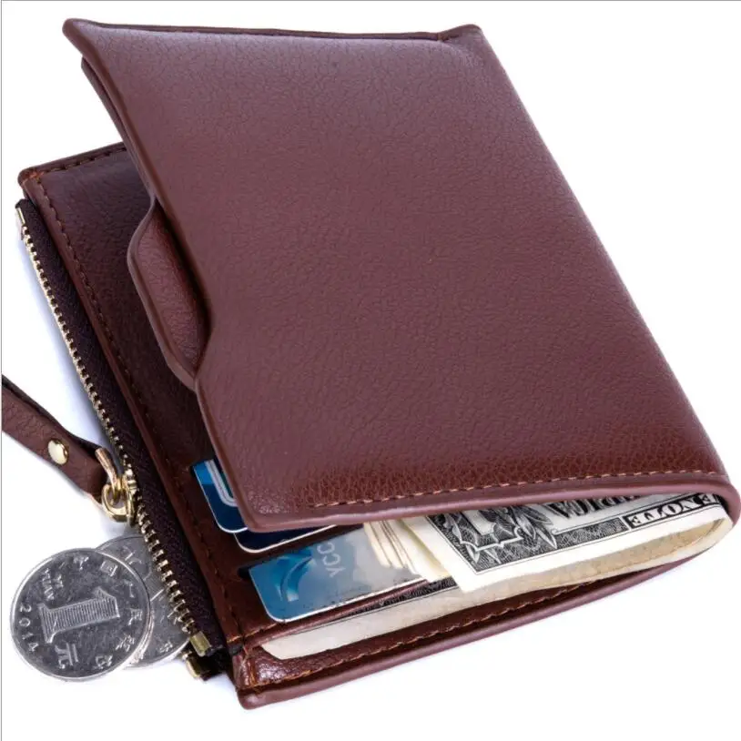 

Baborry Leather Rfid Wallet Short Slim Male Luxury Business Purses Money Clip Credit Card Dollar Price Portomonee Carteria