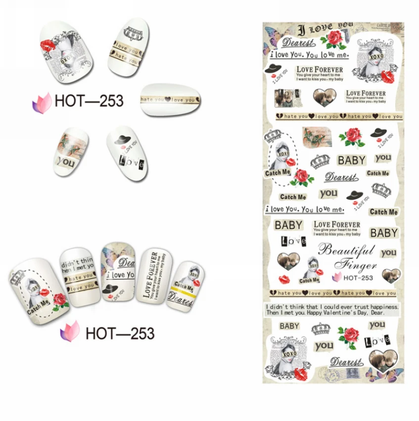 Uprettego лак для ногтей Красота водная наклейка слайдер Фильм звезда актриса Монро в