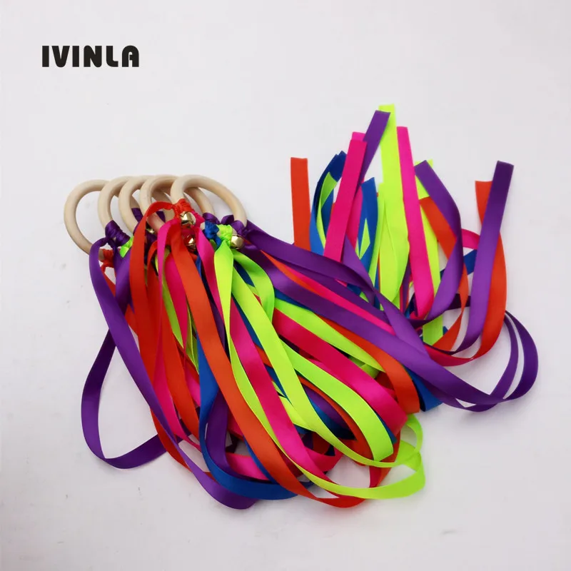 Новинка 20 шт./лот деревянная кольцевая лента Вальдорф ручная игрушка вихревые стремеры FLY ME подарки на день