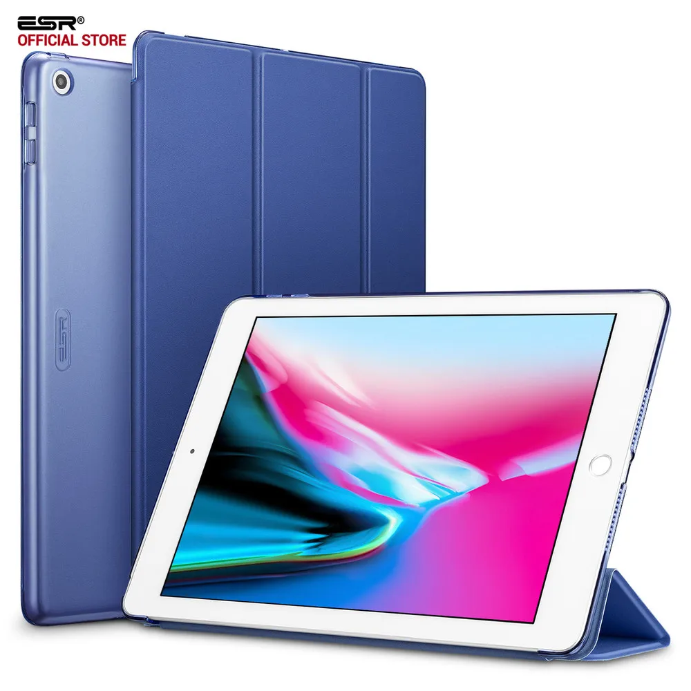 Чехол для iPad 9,7, цветной чехол ESR Yippee из искусственной кожи+ ультратонкий светильник, чехол для задней панели ПК для нового iPad 9,7