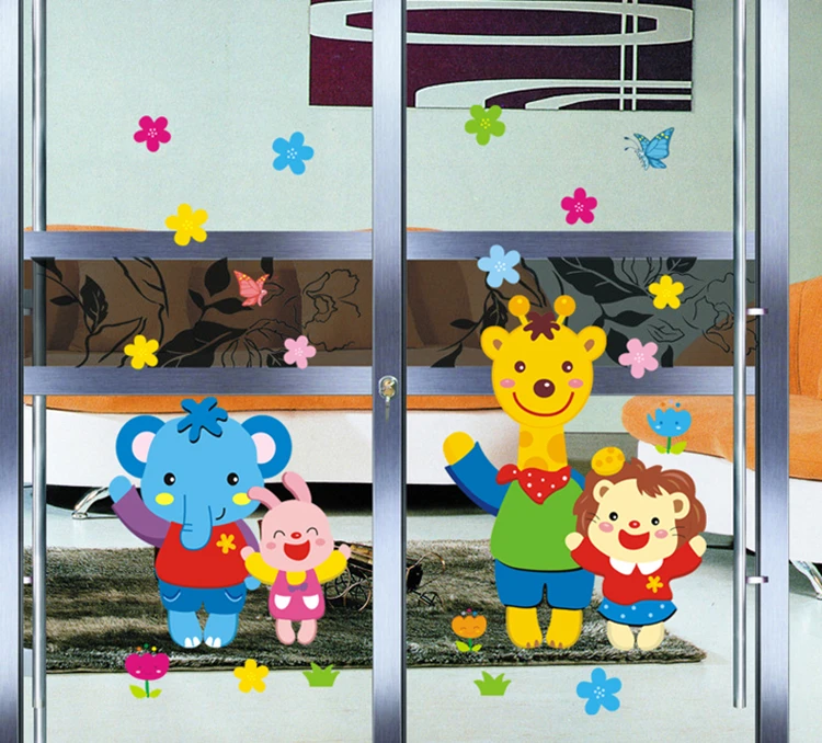 

Children bedroom background on small animals The third generation of removable wall stickers