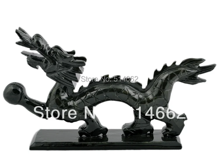 

Feng Shui China Tibet Green Natural Large Jade Hand Carved Dragon Statue/Carving