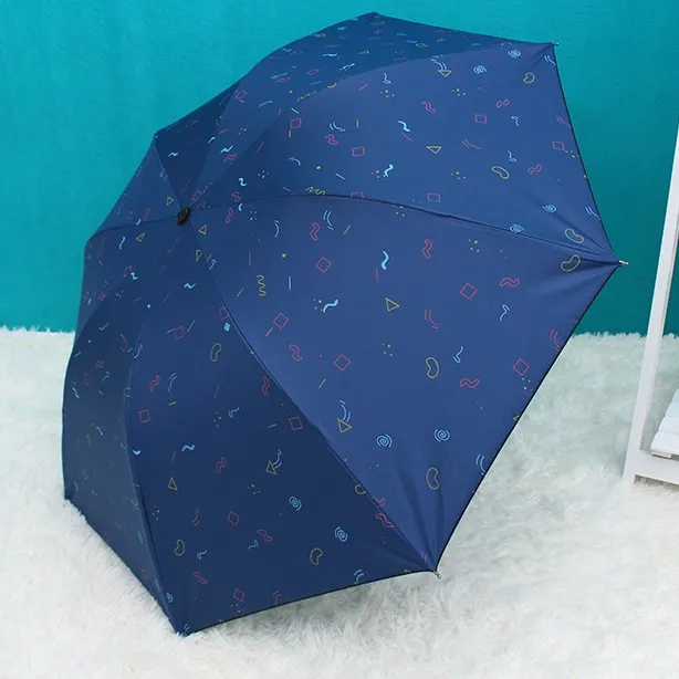 Women Man Kids 3 Folding Umbrella Corporation Sun Rain Parasol Windproof Umbrellas Geometric Campus Style | Дом и сад