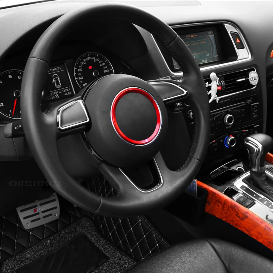 Отличные Новые 3D рулевого колеса стикер из алюминиевого сплава чехол для Audi A1 A3 A4L