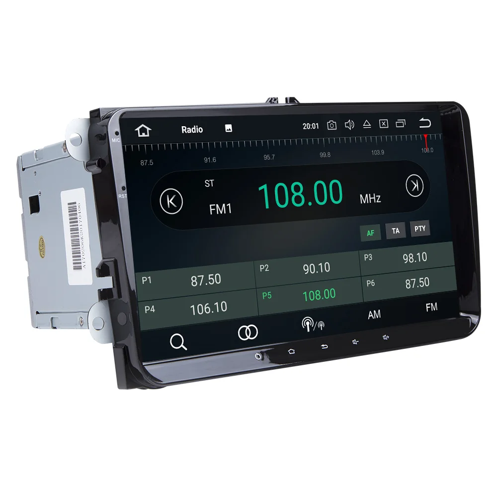 Eunavi 2 Din 9 ''Android 8 0 Восьмиядерный автомобильный радиоприемник стерео gps для VW Polo