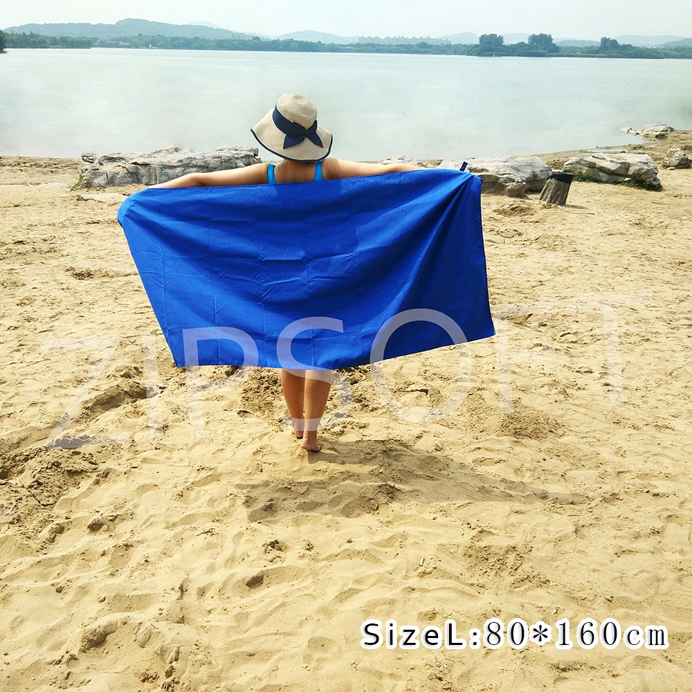 Пляжное полотенце Zipsoft из микрофибры быстросохнущее для плавания путешествий