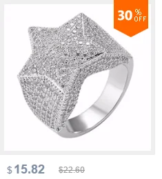 Хип хоп мужские кольца мода рок украшения для мужские подарки Bling Iced Out Иисус Корона AAA циркон кольца