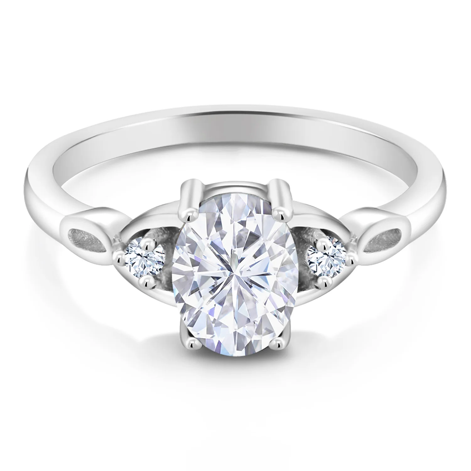 GemStoneKing вечная классика 1.50ct росы Овальный создания Муассанит Обручение кольцо