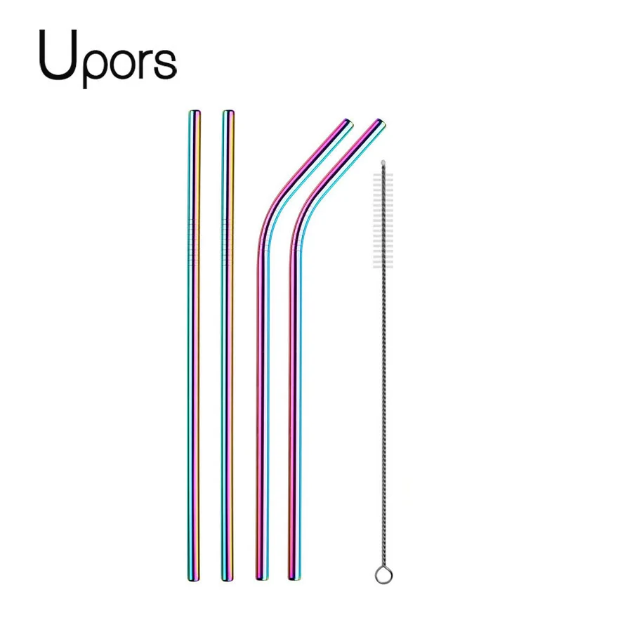 Colorful A UPORS 8 шт пищевого силикона наконечники для 6 мм соломинки из нержавеющей стали анти-ожоги/холодные соломенные крышки разноцветные соломенные колпачки - Цвет: Colorful A
