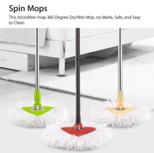1-4Pcs Brand New Useful Rotate Triangle Shape Mopping Easy Cleaning Wring Spin Mop Refill Replacement Heads | Дом и сад