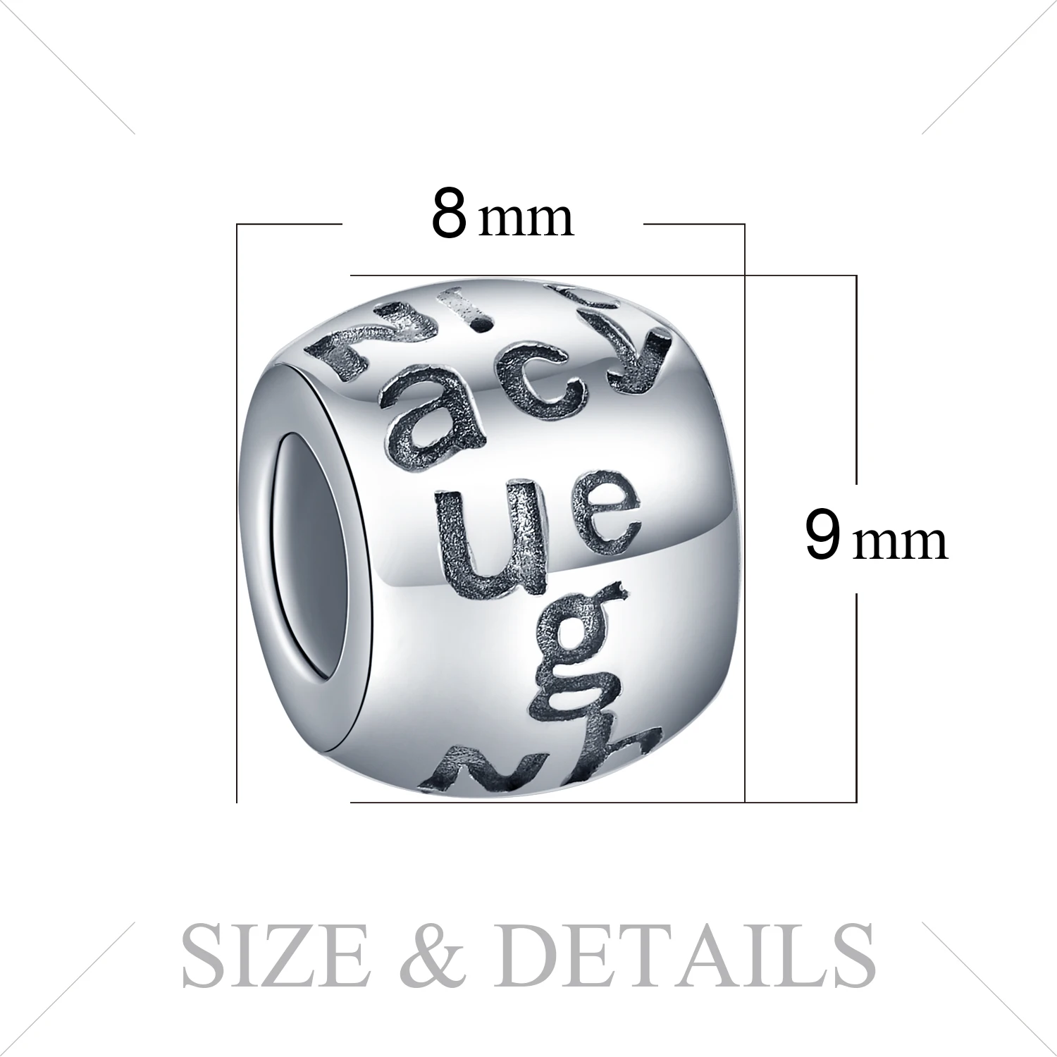 JewelryPalace Christmas Celebration 925 Sterling Silver Engraved Naughty And Nice Bead Charm Fit Bracelets Fashion DIY | Украшения и